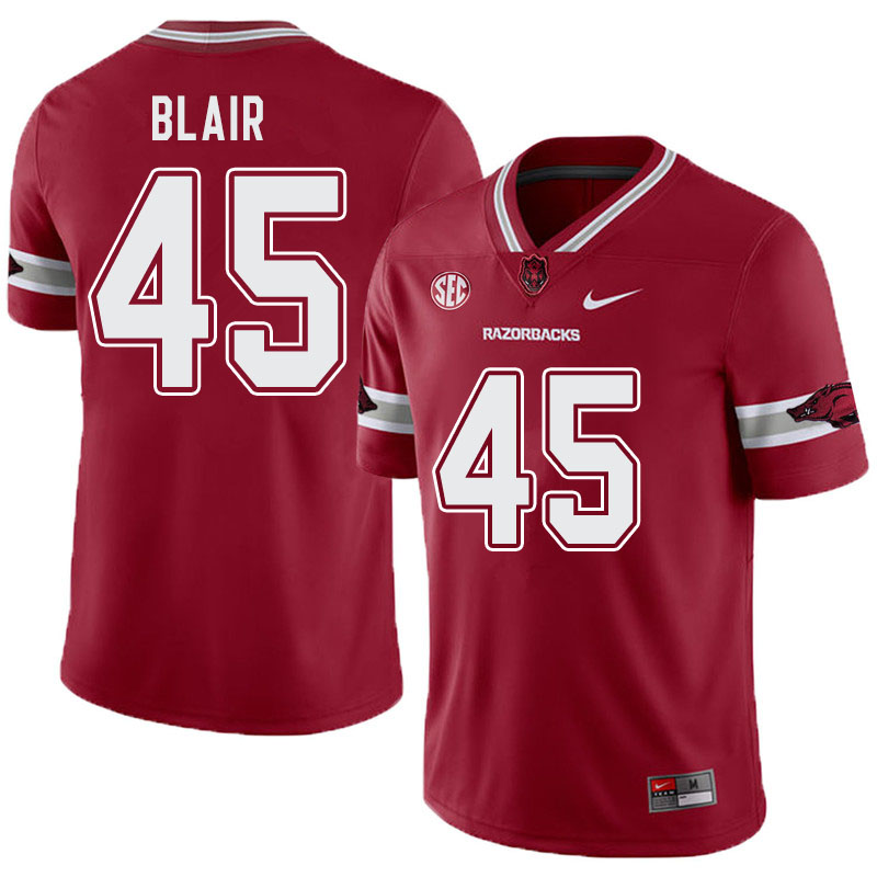 Men #45 Simeon Blair Arkansas Razorbacks College Football Alternate Jerseys-Cardinal